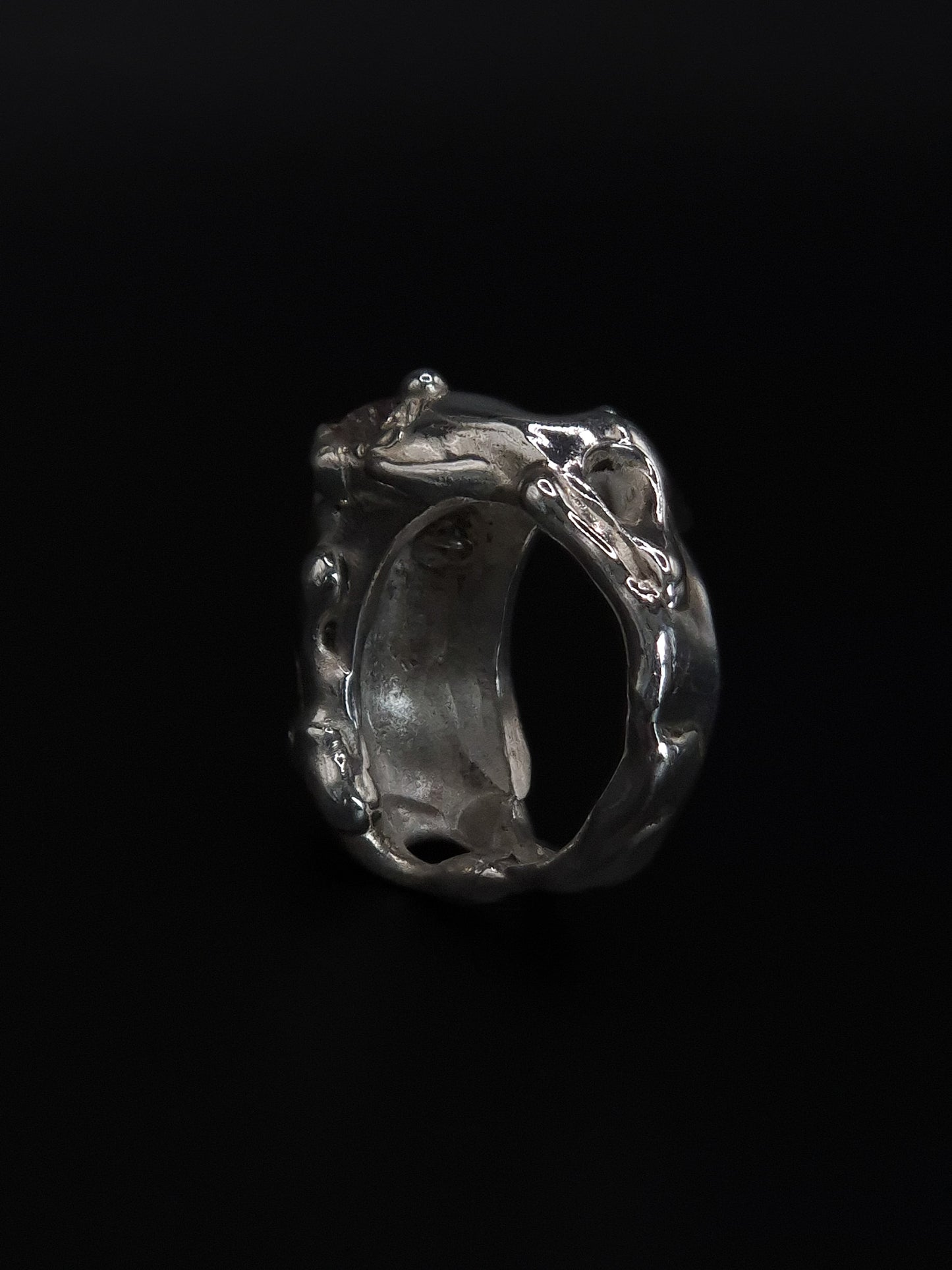 Bague cœur de lave
