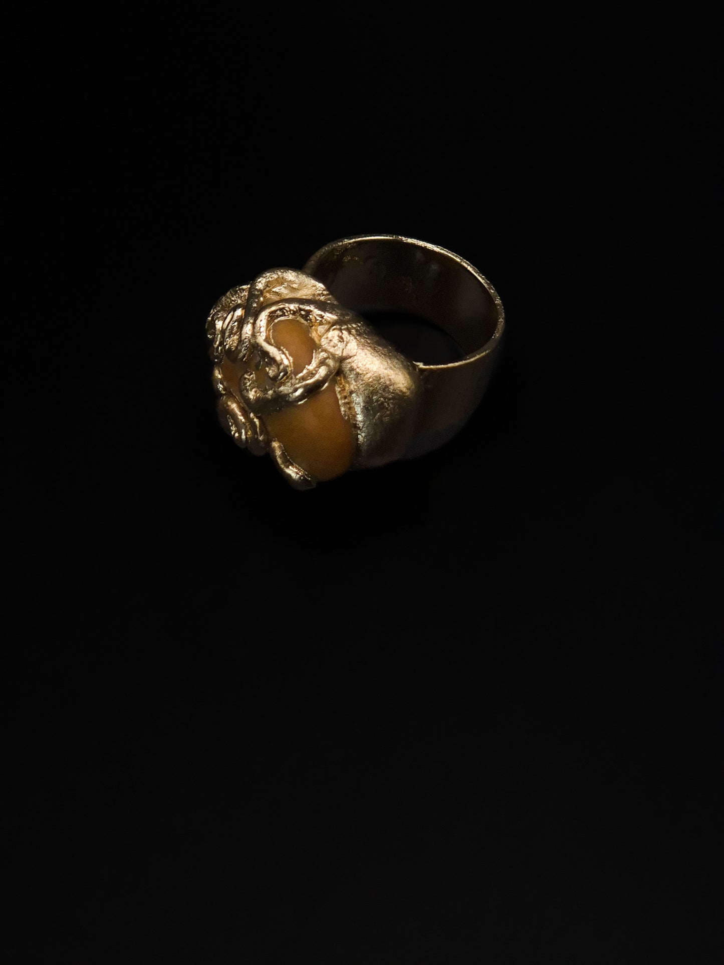 Bague cœur d'ambre