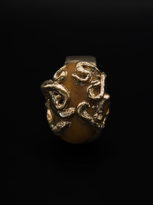 Bague cœur d'ambre